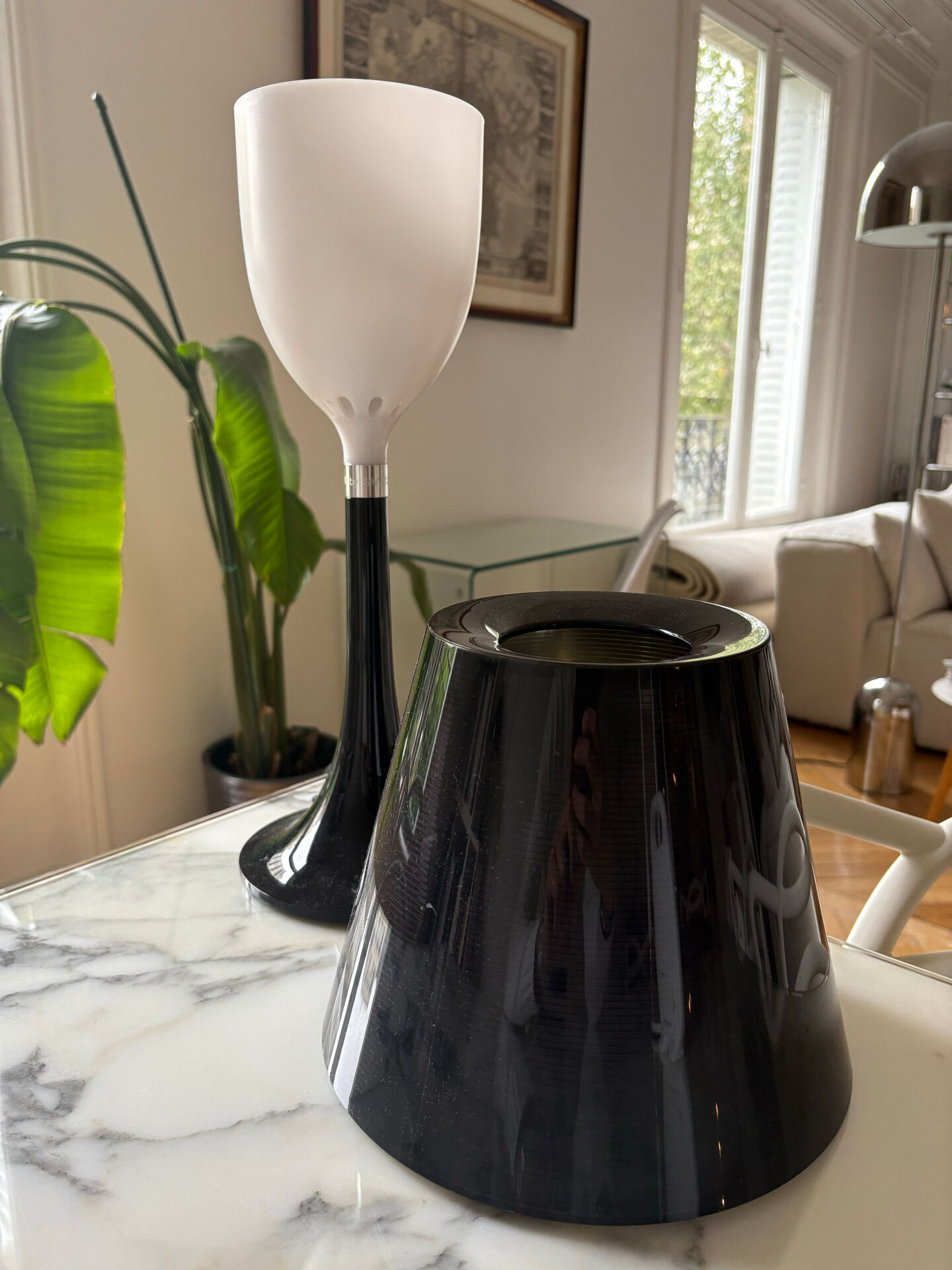 Miss K table lamp edited by Flos, designed by Philippe Starck in