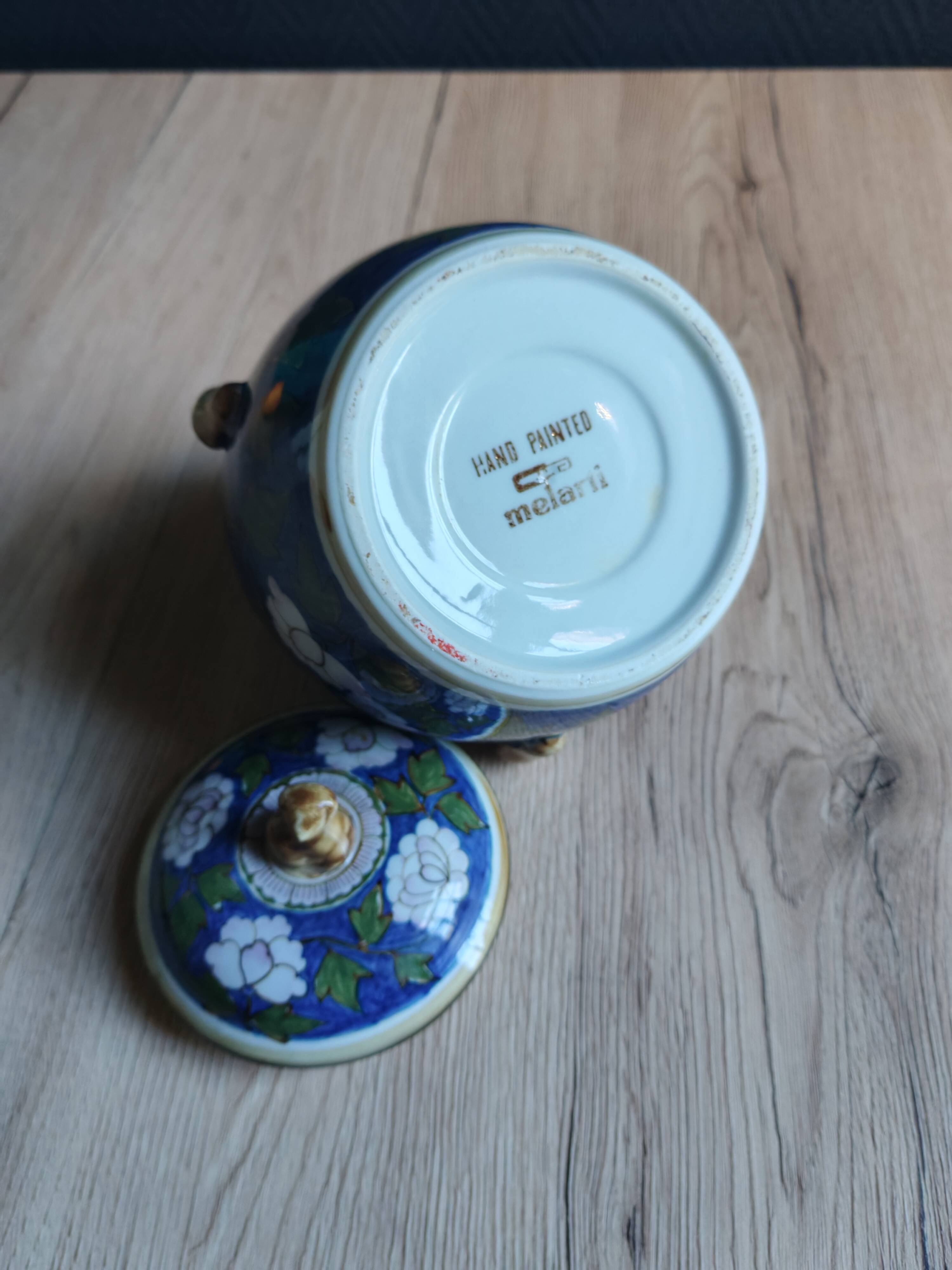 Mélarti Porcelain Vase with Lid - Hand-Painted Covered Pot