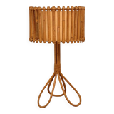 1950s tripod rattan lamp H47
