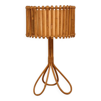 1950s tripod rattan lamp H47