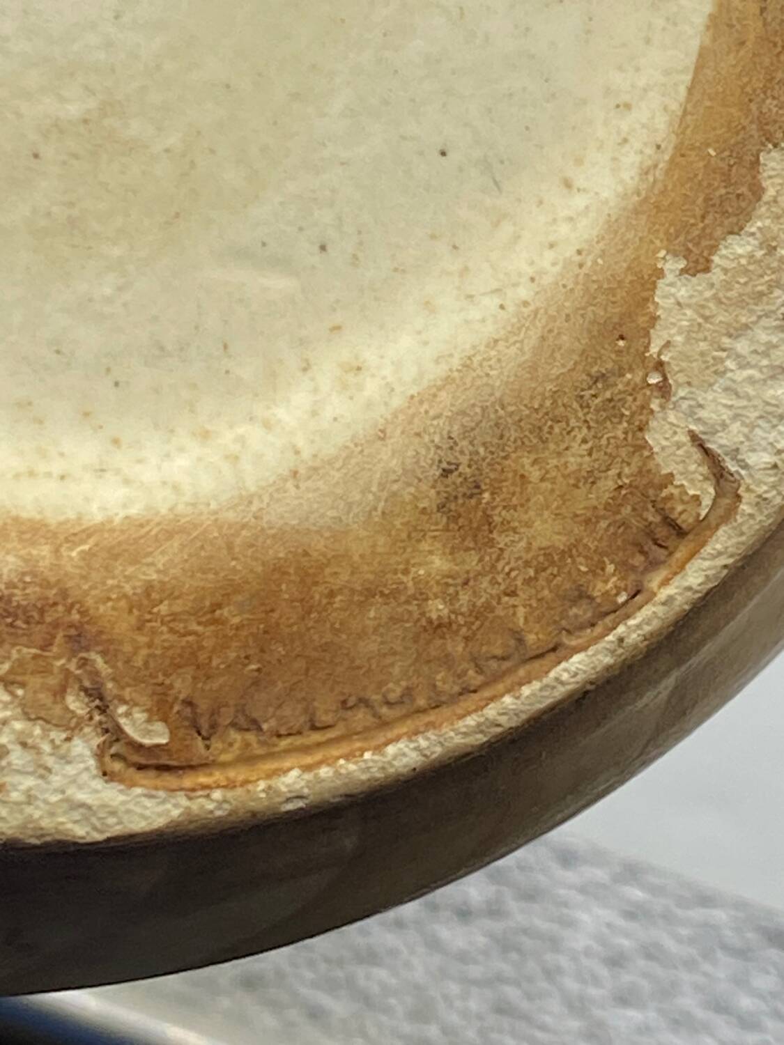 Vintage ceramic pitcher Vallauris Grandjean Jourdan imitation wood