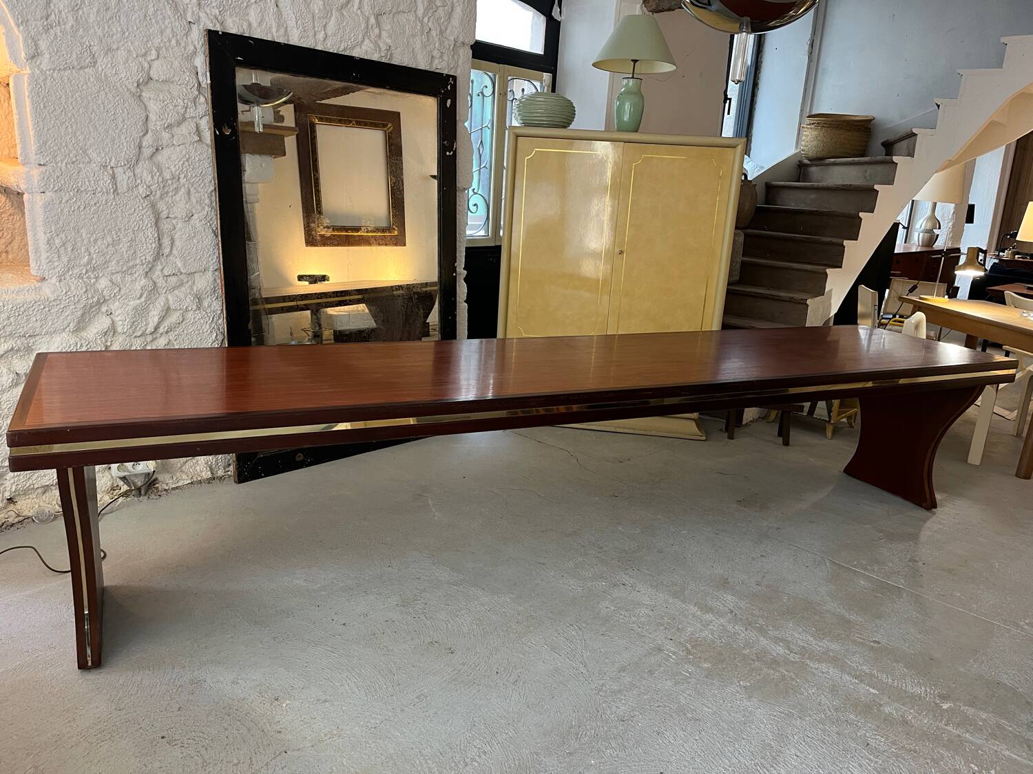 Large refectory table - 1980s