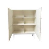 Vintage Schrank weis gelb