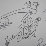 Roberto matta: joyful characters - original lithograph