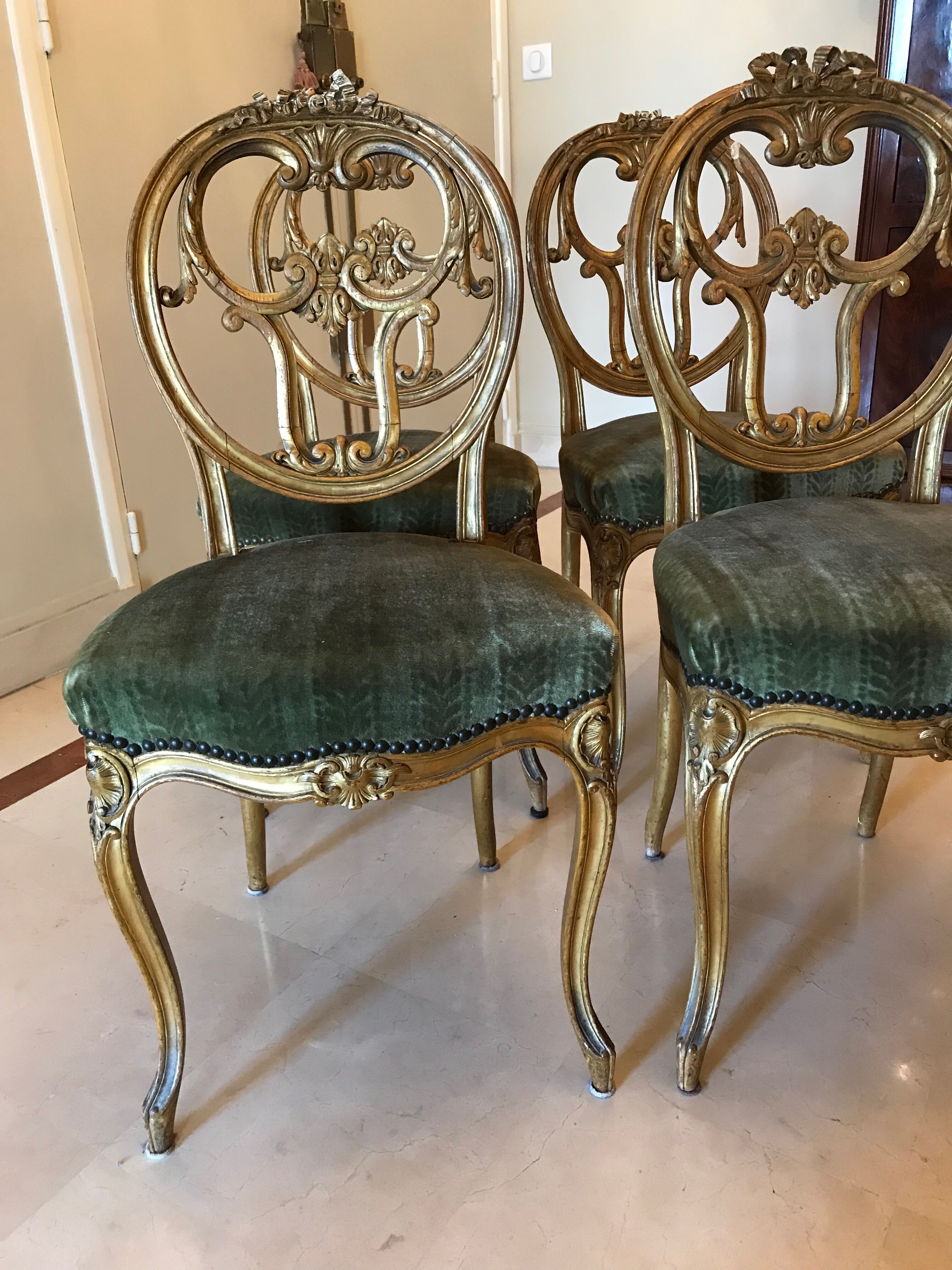 4 chairs Louis XVI