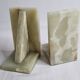 Pair of vintage onyx bookends, 70s, 14.5 cm