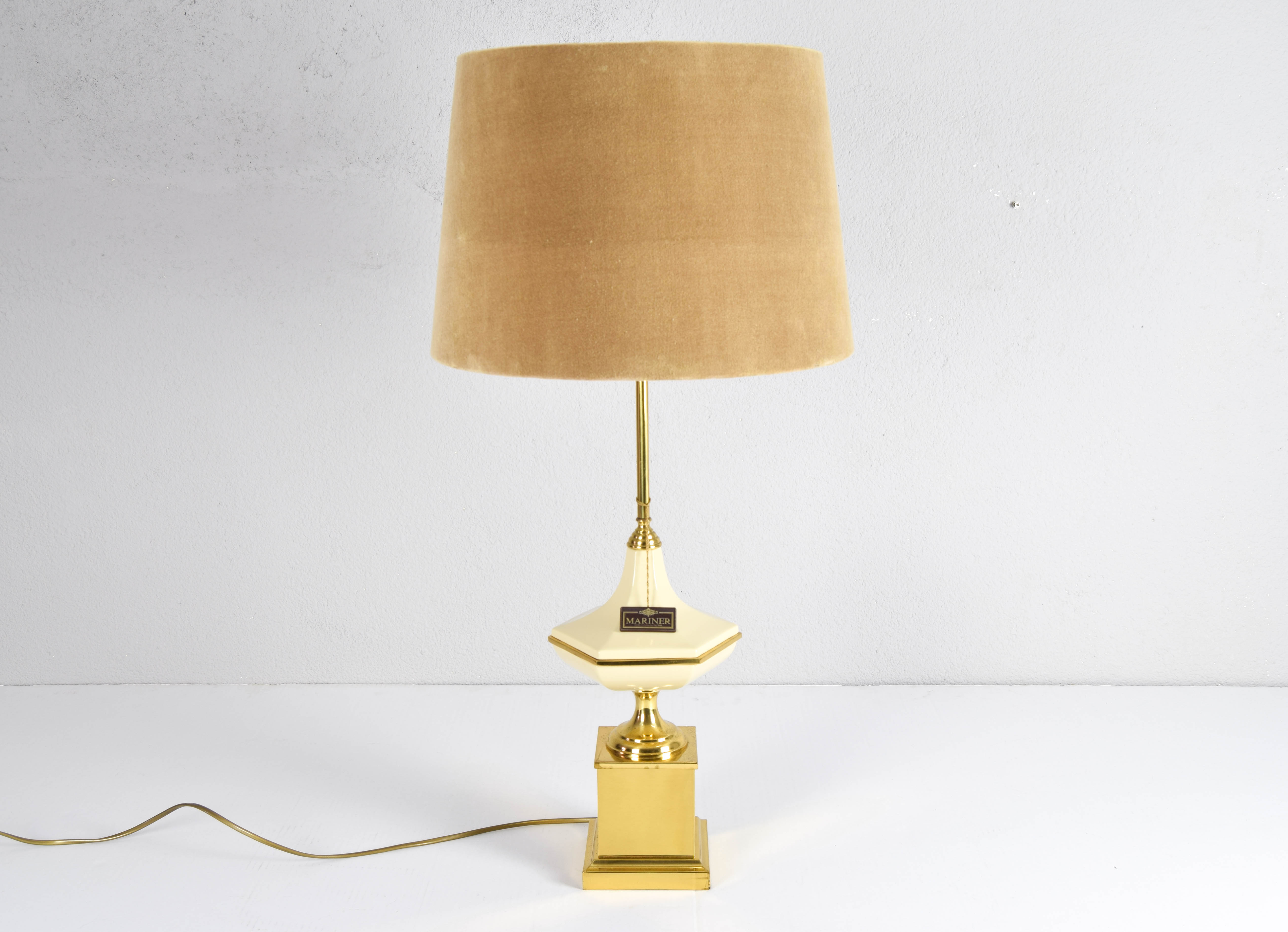 Hollywood regency brass mariner table lamp mid century, spain