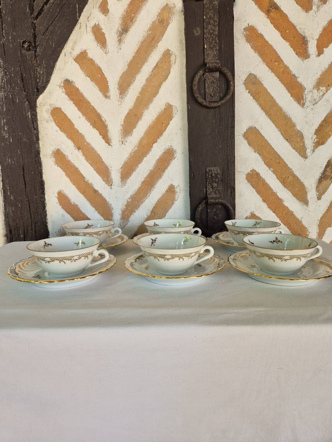 MS Limoges coffee service cups and saucers