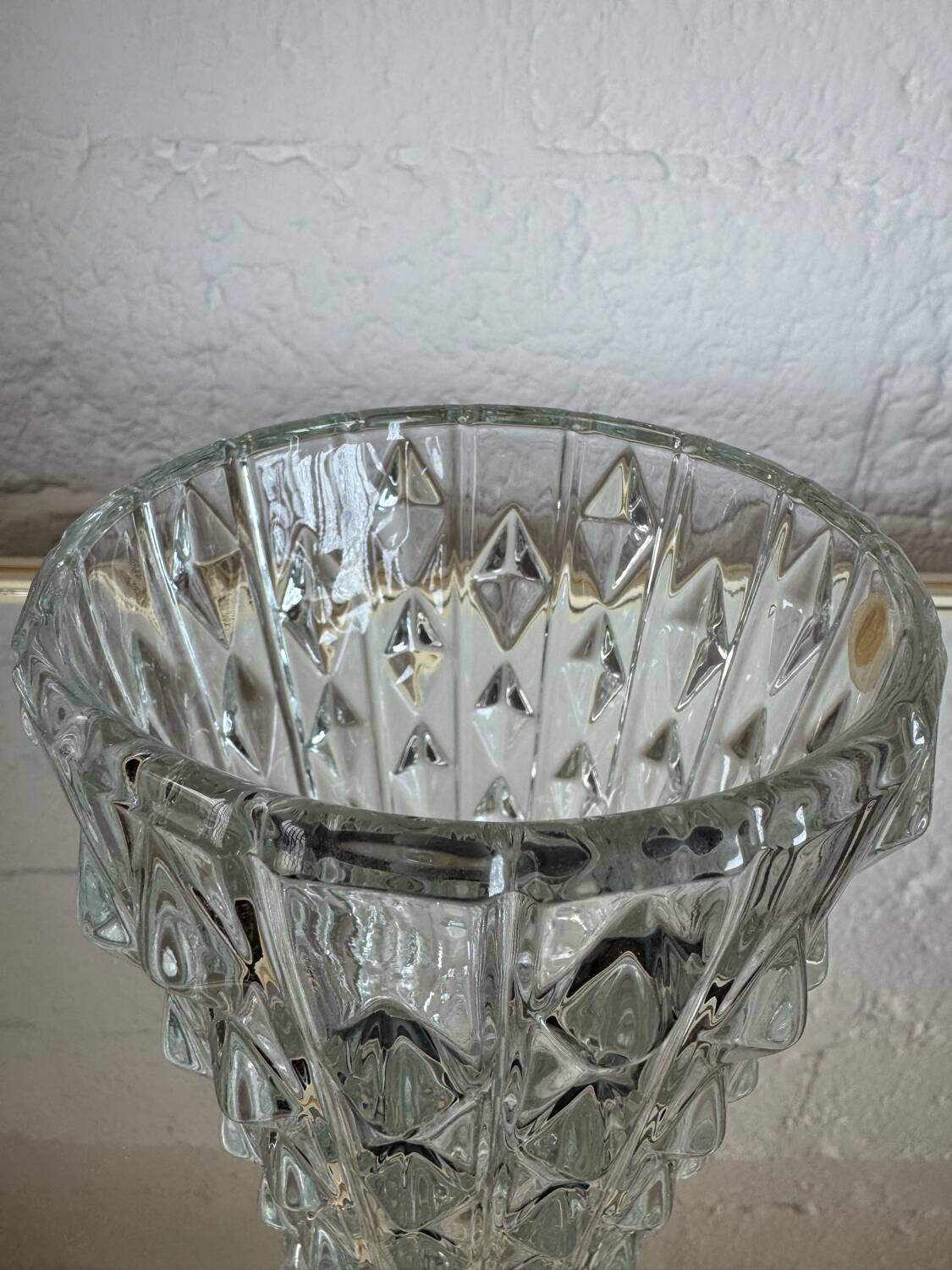 Vase verre de cristal vintage