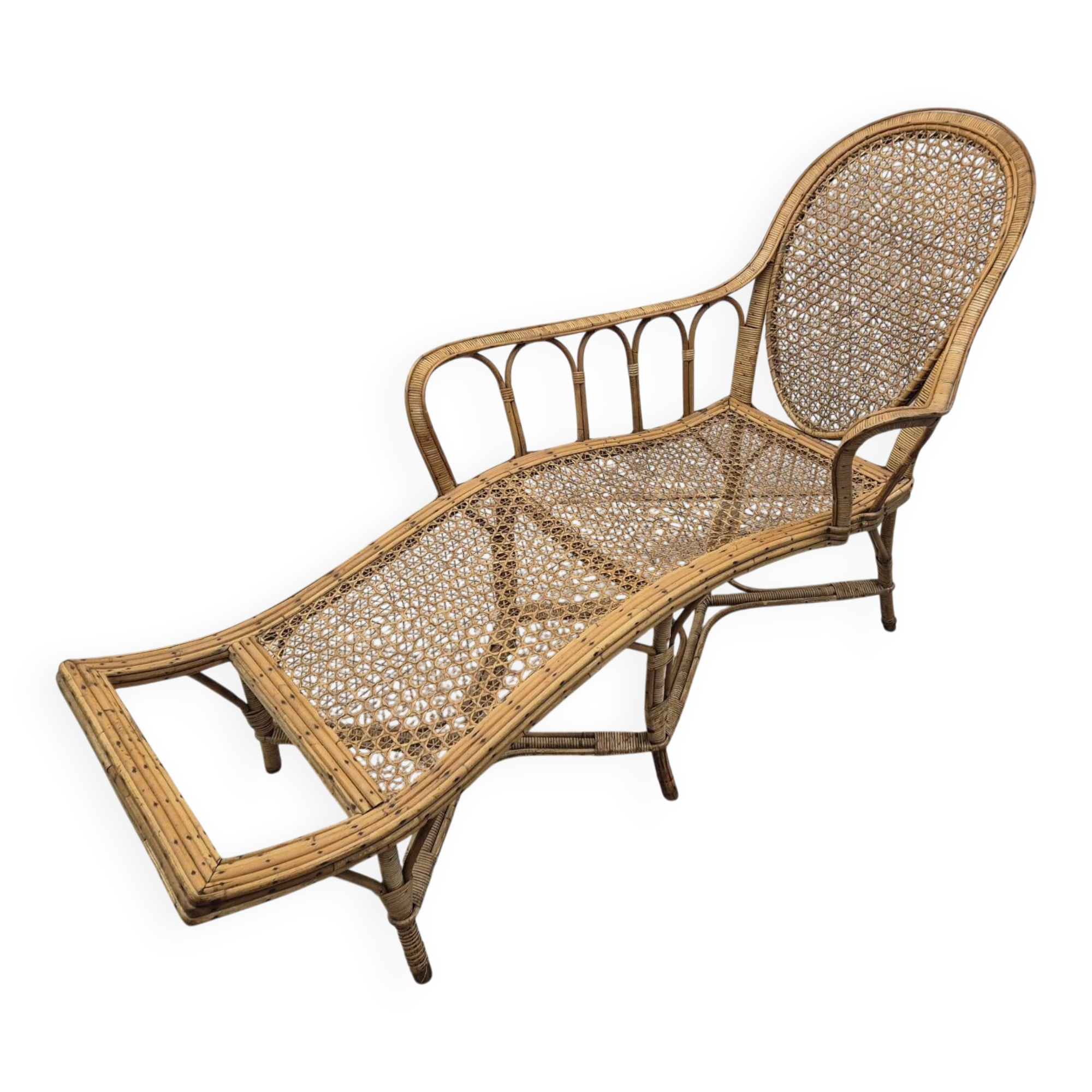 Old rattan daybed