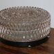 Pair of metal and glass wall/ceiling lights