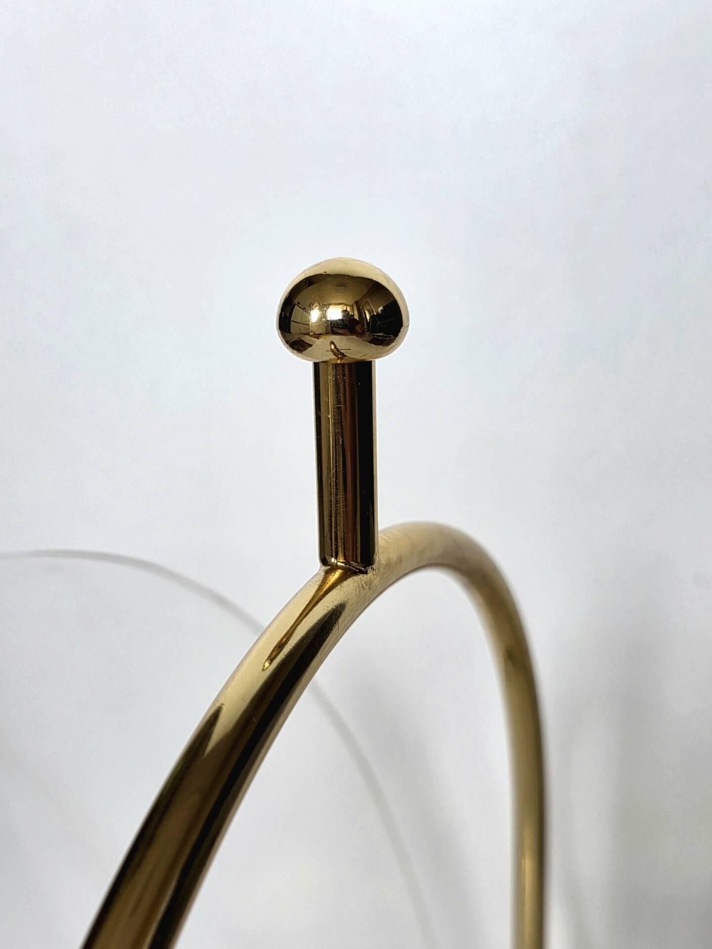 Vintage Lucite and Brass Magazine Rack - Hollywood Regency - 1970s