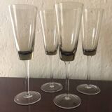 Smoked glass champagne flutes