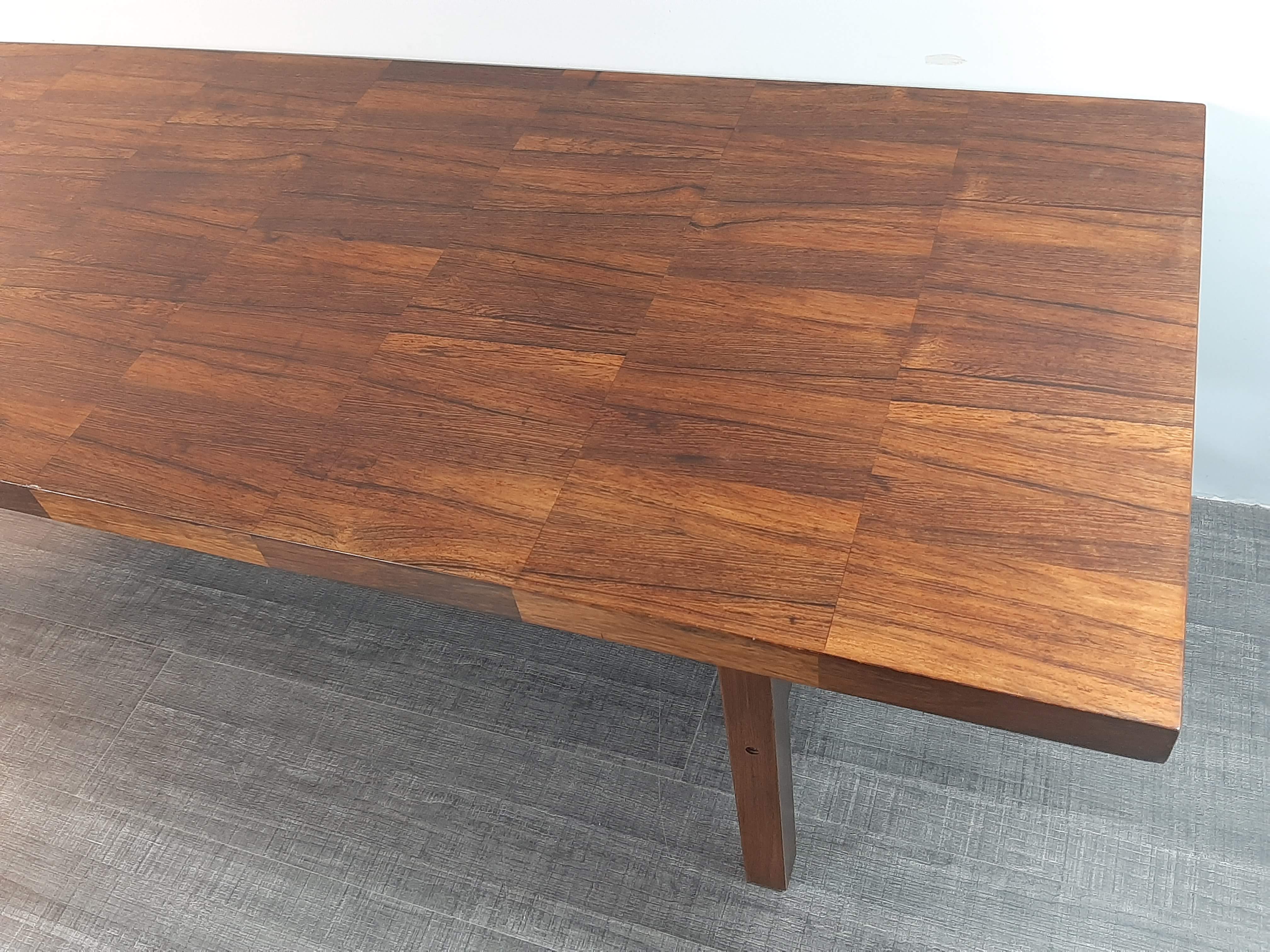 Large Table Bass in Palissandre, Vintage Scandinavian 1960s