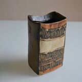 Brutalist stoneware vase by Louis Hudson circa 1950-1970