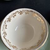 Set of 4 Villeroy & Boch Vintage 50s Cups and Saucers - Pastel & Gold