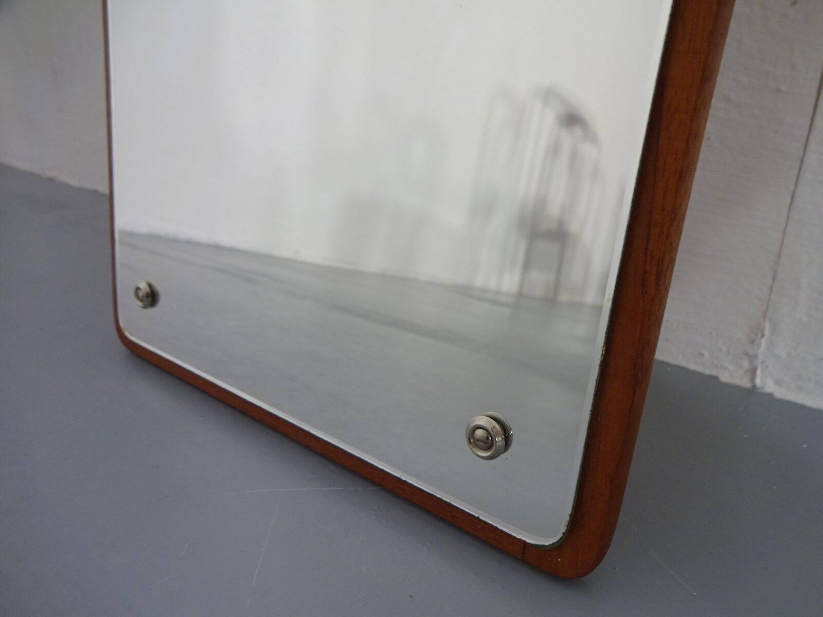 Small Danish Teak Mirror from Jansen Spejle, 1960s