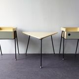 Set of 2 Room '56 nightstands and bedroom sidetable by Rob Parry for Dico, The Netherlands 1950's