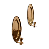 Pair Of Mid Century Swedish Brass Sconces