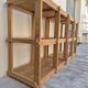 Pair of vintage pine bookshelf units in Maison Regain design from the 1970s.