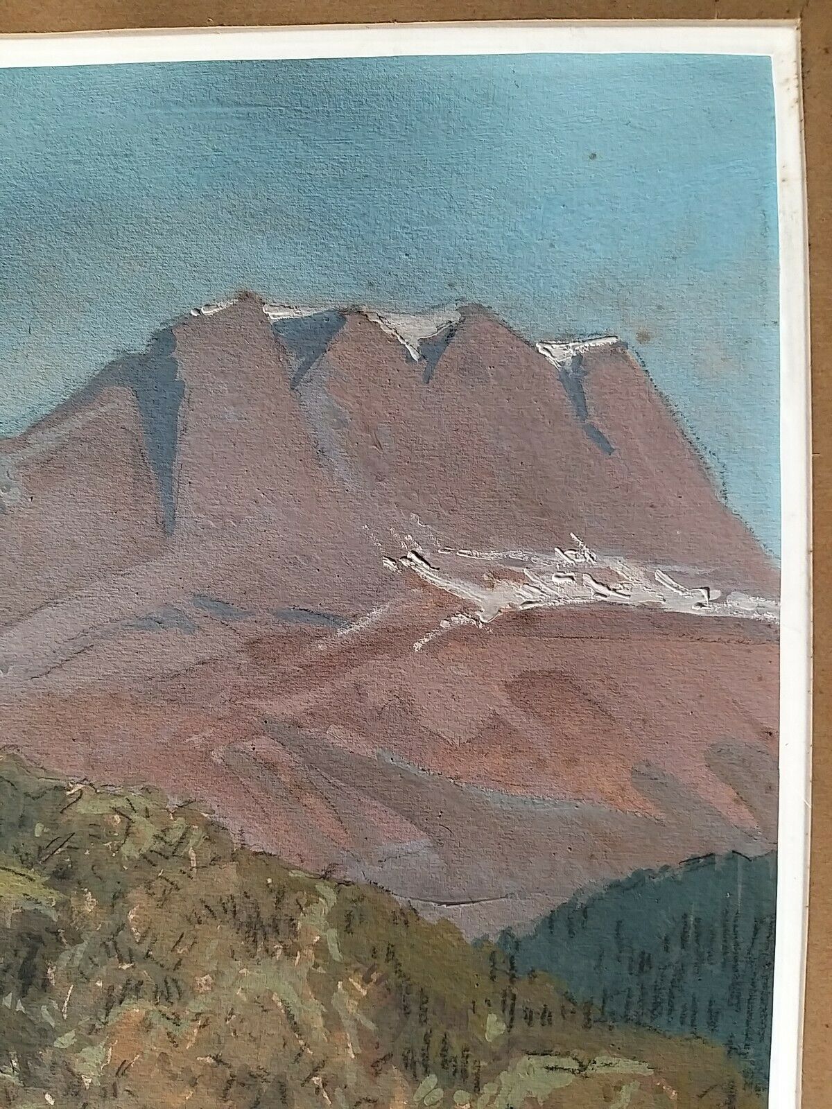 Peinture Pierre Commarmond mountain landscape Alps Cordon Pointe Percée Sallanches Savoie