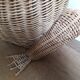 Frog in rattan magazine holder