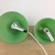 2 lampes coniques Teepee par SCE en verre vert