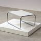 Bauhaus coffee table with chrome tubular frame and Formica top