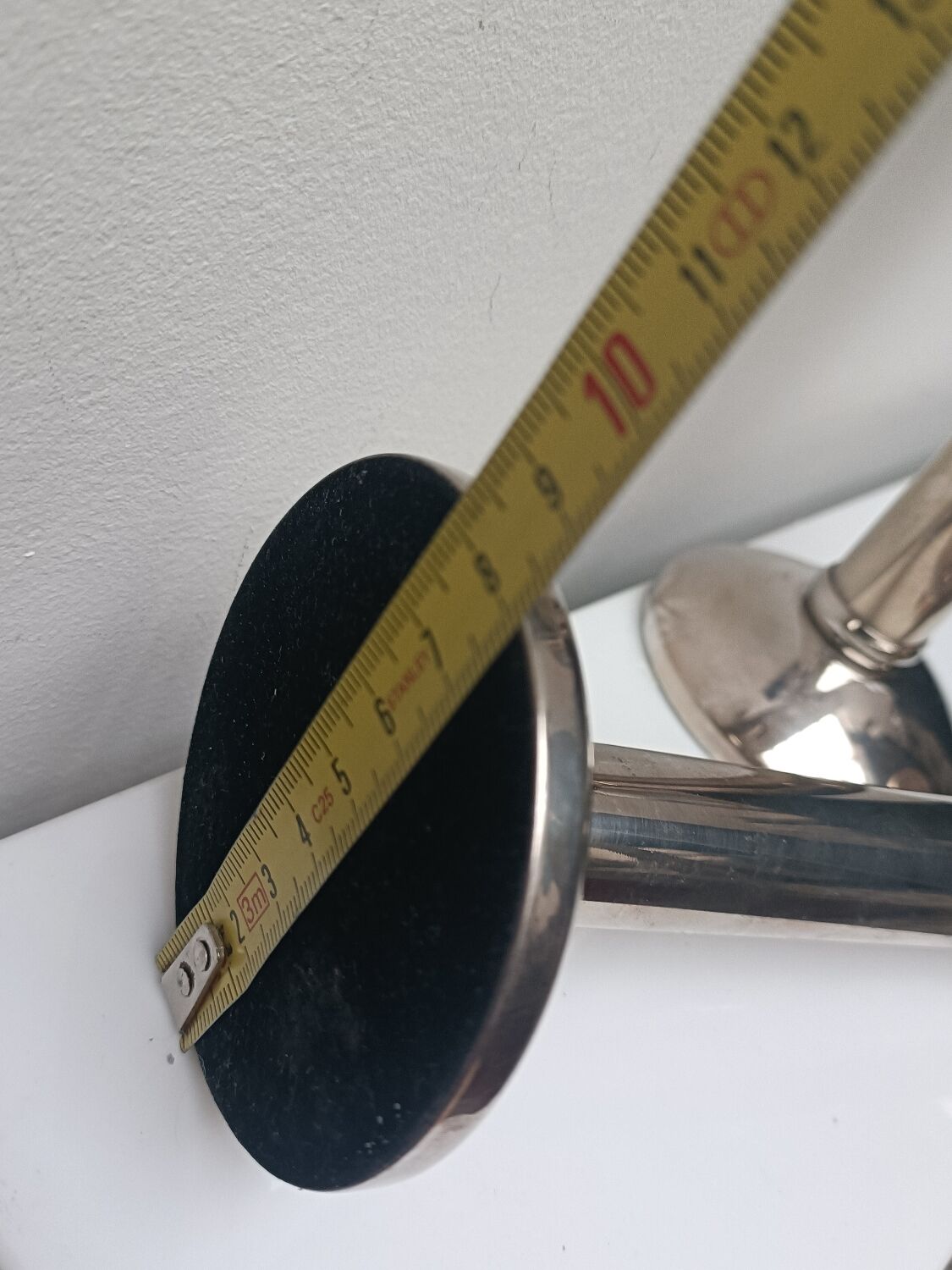 Pair of silver-plated candlesticks