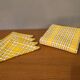Vintage vichy tablecloth and 4 matching towels