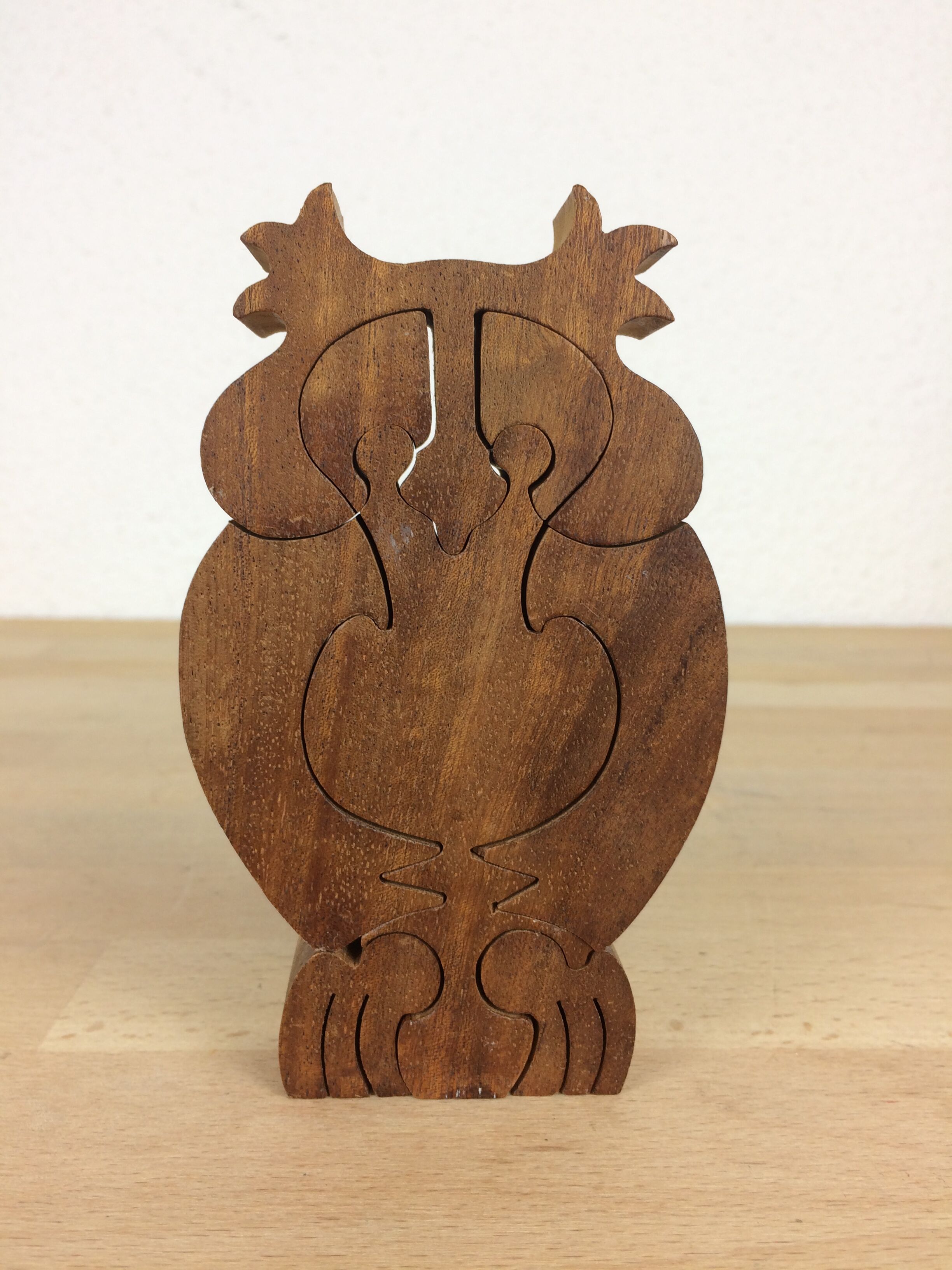 Wooden puzzle owl or owl for children