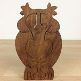 Wooden puzzle owl or owl for children