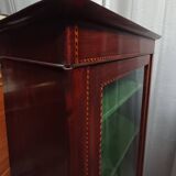 English style display cabinet in marquetry mahogany.