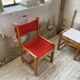 Set of 4 80s colored pine chairs