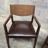 Pair of vintage Scandinavian style armchairs Natuzzi, Italy 1990s