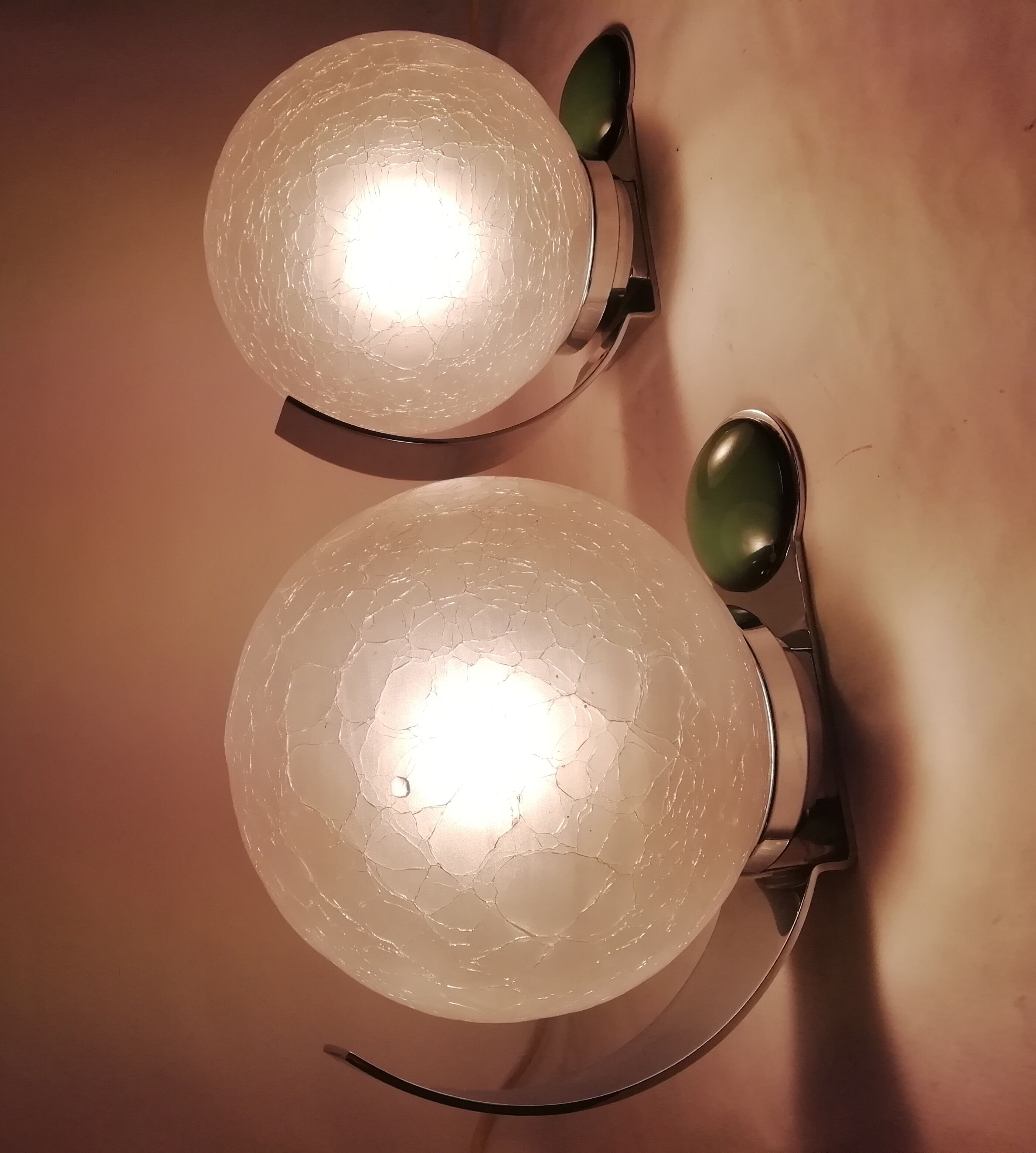 Pair of Murano glass wall light