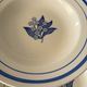 Set of 6 vintage deep plates in earthenware with blue lily of the valley flowers.