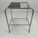 Functionalist chrome & wood table, 1950's