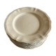 Set of 10 plates ivory of sarreguemines with godrons