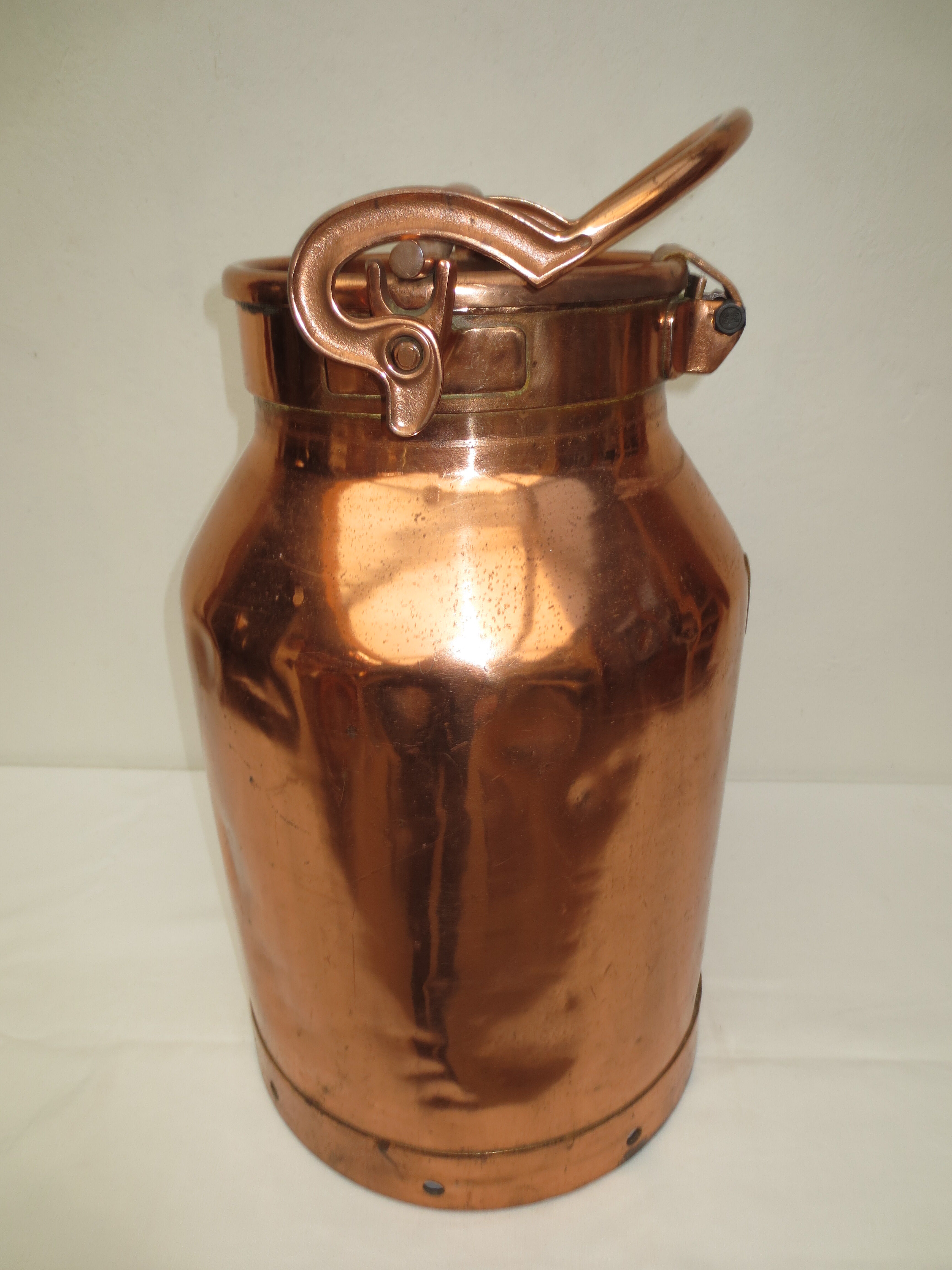 Copper milk pot from farm