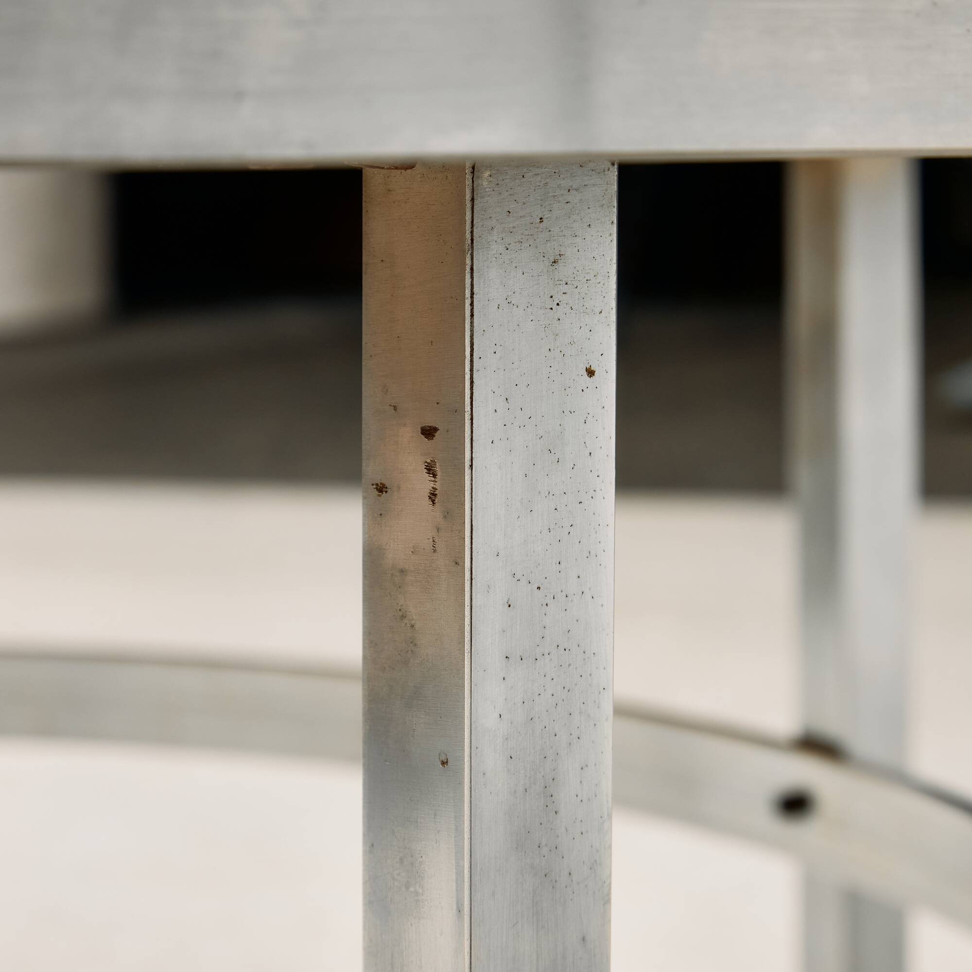 Table basse en acier avec plateau en pierre par Edel Hegedal pour L. Hjorth