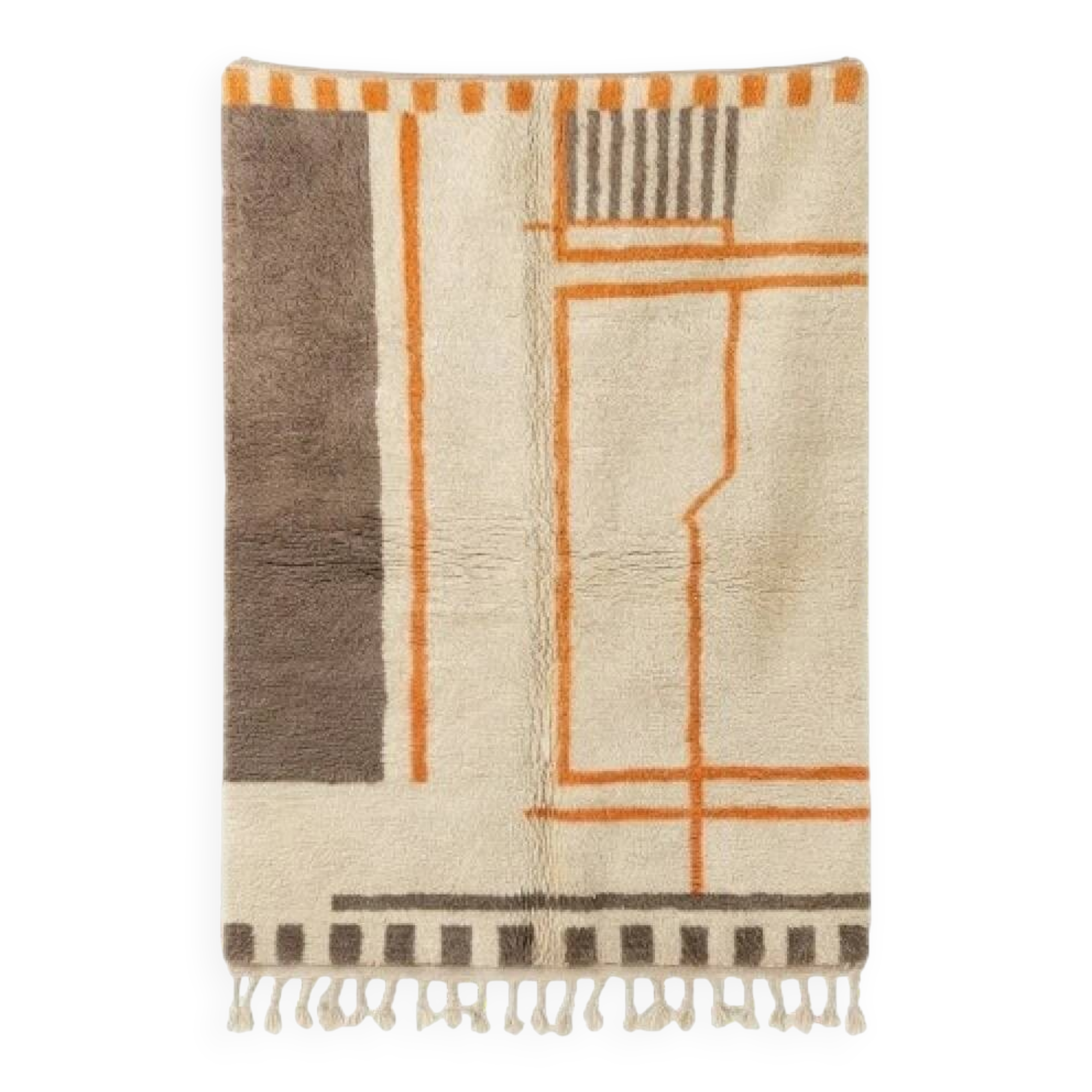 Modern brown Berber rug