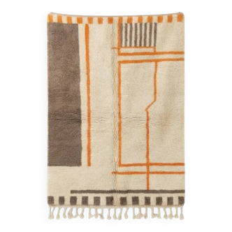 Modern brown Berber rug