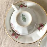 Antique tea set in Chauvigny porcelain