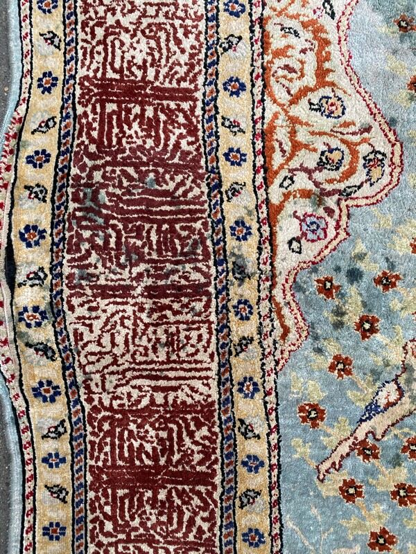 Cesareh Turkish silk vintage rug 102x152 cm