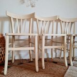 4 mismatched antique bistro chairs