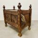 Old oriental wedding chest solid wood primitive design