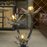 Bronze lamp with 3 Flowers 1960