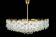 Large chandelier in gilded brass and crystal, Sciolari design by Palwa, Germany, 1970s.