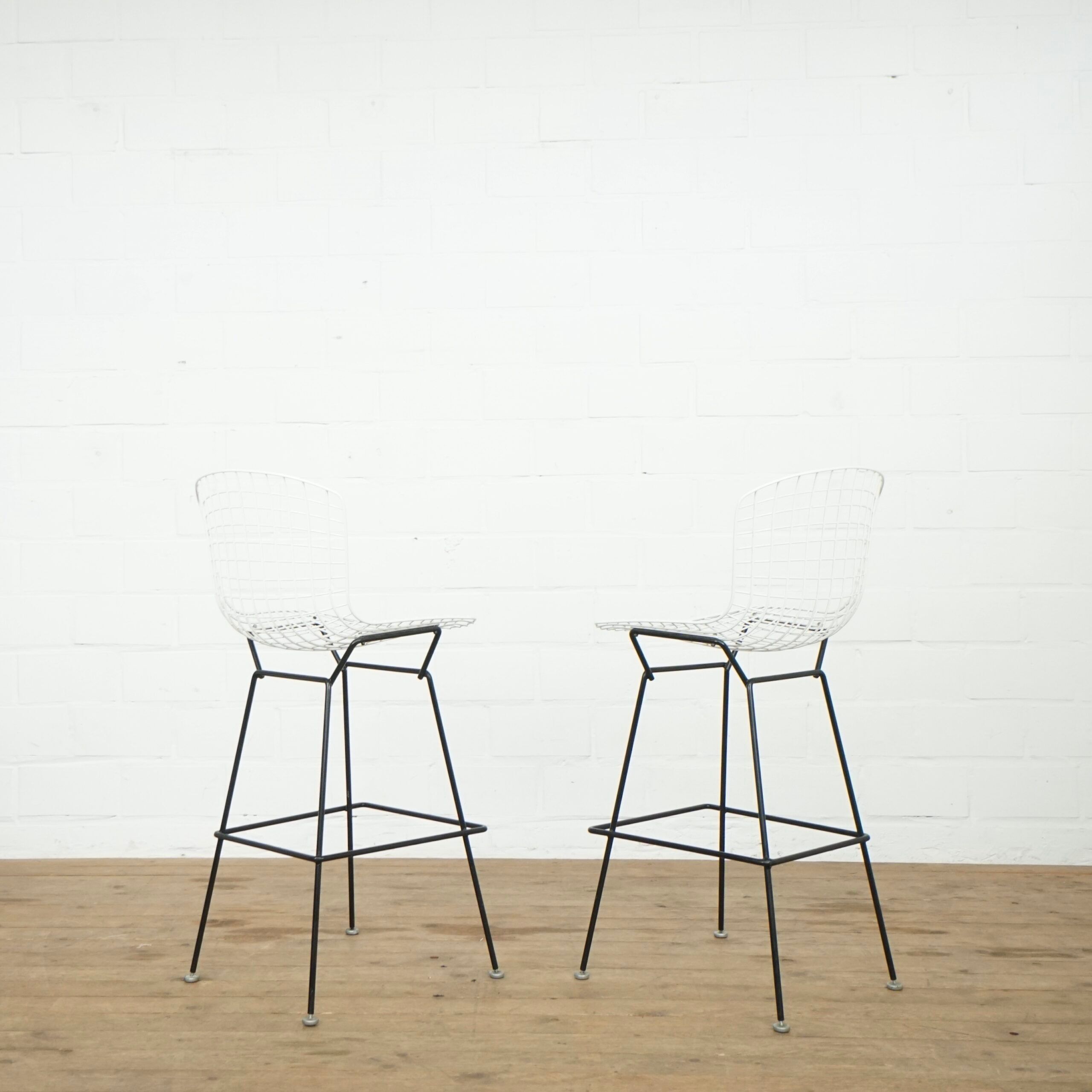 Set of two Harry Bertoia high stools for Knoll